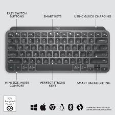Teclado Logitech Mx Keys Mini Inalambrico con iluminacion Negro 920-010476