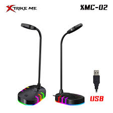 Microfono XTRIKE ME XMC-02 FLEXIBLE OMNIDIRECCIONAL/100% PURO RENDIMIENTO/LUZ DE FONDO RGB/CONEXION USB