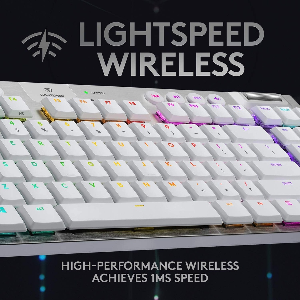 Teclado Logitech Gaming G915 X LIGHTSPEED TKL LP White Wireless RGB Mechanical 920-012732