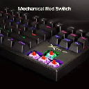Teclado Delux Gaming KM13 UM Mecanico 80% Switch Red Rainbow Color USB
