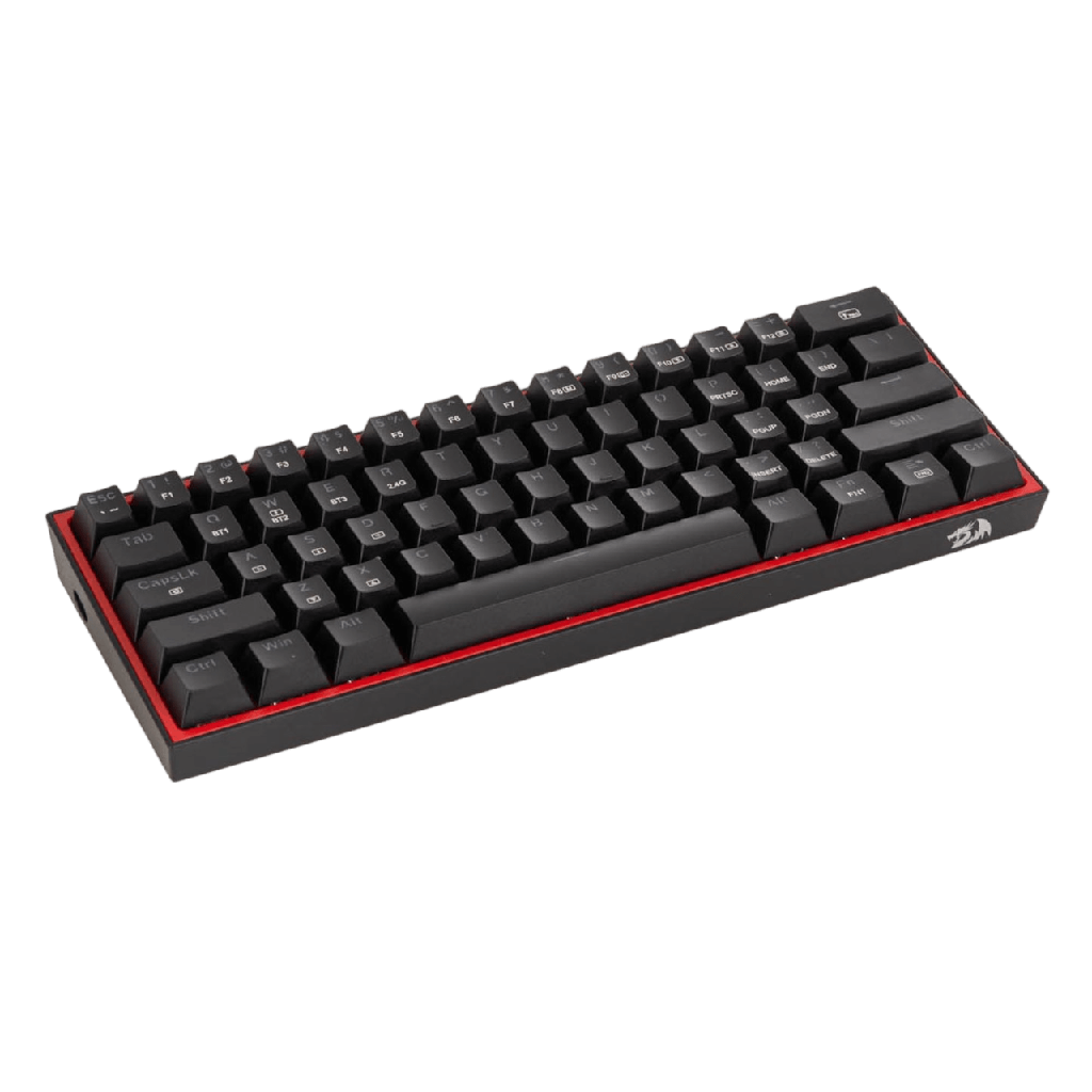 Teclado Gaming Redragon FIZZ PRO K616-RGB Negro Mecanico Wireless 60% Switch Rojo Wired / 2.4Ghz / BT
