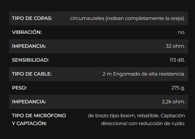 Audifono Gaming Redragon Ares H120 Black Stereo 3.5mm