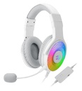 Audifono Gaming Redragon Pandora2 H350W-RGB1 White Stereo con adaptador de 1 a 2 3.5mm