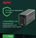 UPS APC BVX700LU-LM INTERACTIVO EASY UPS 700va/360w 4 TOMAS + 1USB