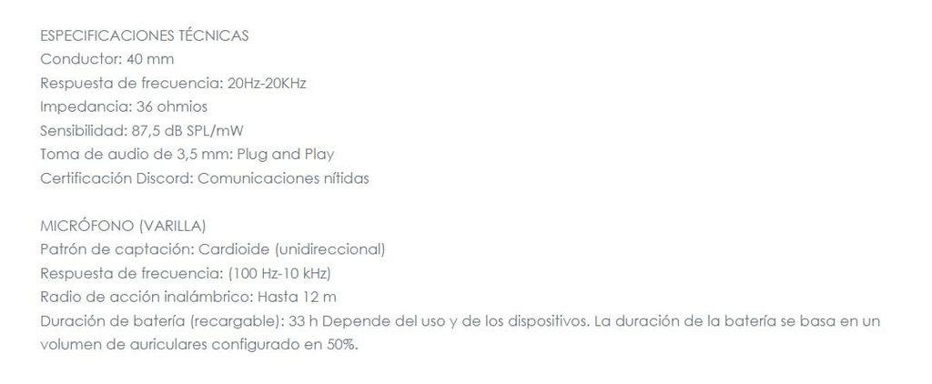 Audifono Logitech G535 Gaming Wireless Lightspeed Black parar Pc y PS4-5 981-000971