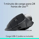 Mouse Logitech MX Ergo S Wireless TrackBall Logi Bolt Black Bluetooth Bateria Recargable 910-007261