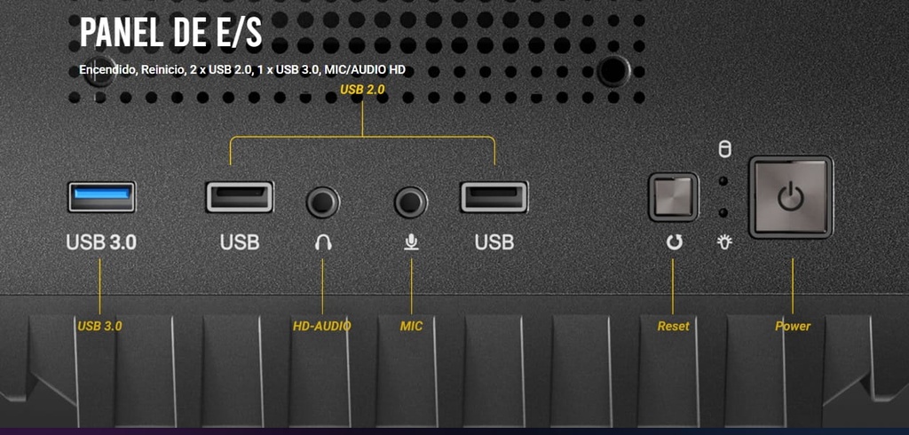 Case Antec Gamer AX22 ELITE MID TOWER 3X120 FIXED IN FRONT AX120 FIXED IN REAR