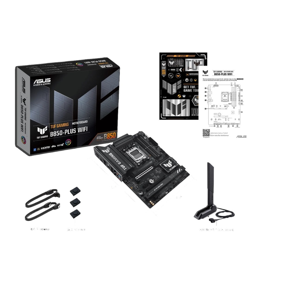 MBO ASUS TUF B850-Plus Wifi AM5 AMD Ryzen 9000 DDR5-8000Mhz BT DP HDMI 10usb PCIe 5.0 ATX