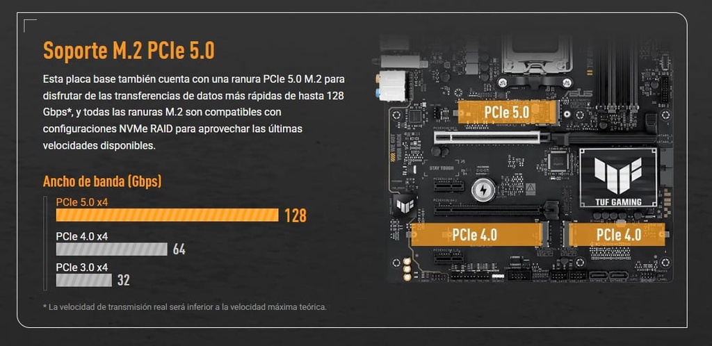 MBO ASUS TUF B850-Plus Wifi AM5 AMD Ryzen 9000 DDR5-8000Mhz BT DP HDMI 10usb PCIe 5.0 ATX