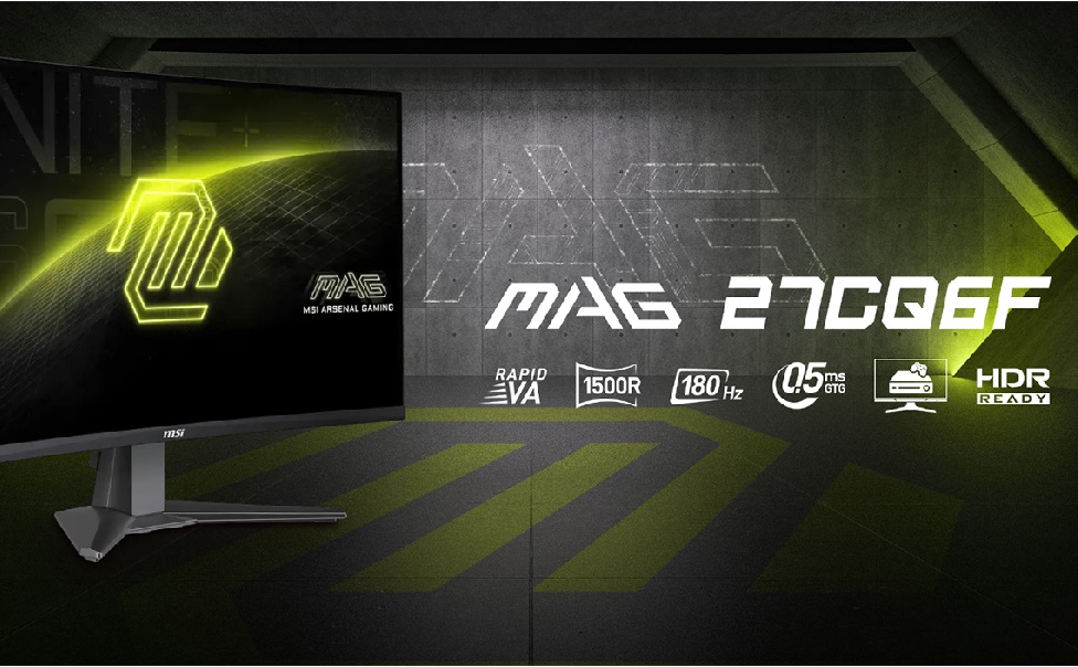 Monitor MSI MAG 27CQ6F 27" 2560x1440 WQHD Curvo Led 2K 180Hz 0,5ms HDR VA