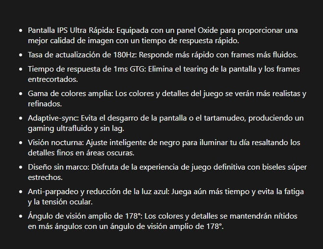 Monitor MSI MAG G2712F 27" 1920x1080 FHD IPS Led 180Hz 1ms