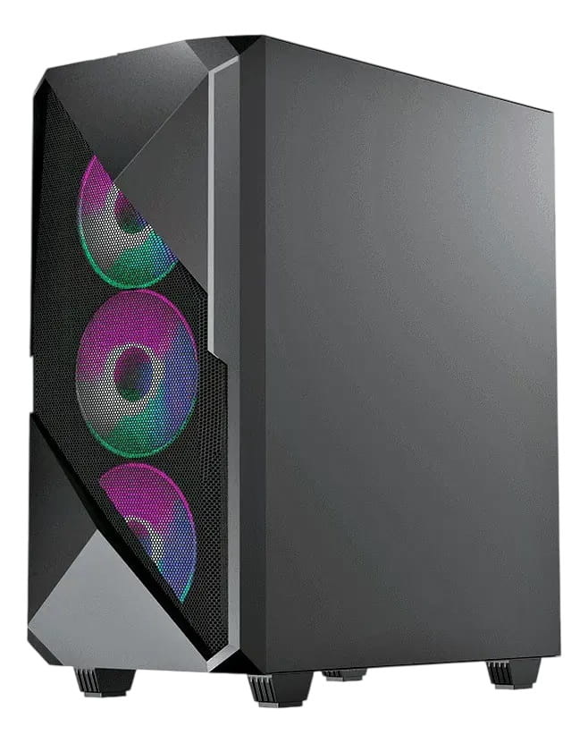 Case Gaming Gamemax REVOLT /1*USB 3.0/1*USB 2.0/2*HDD/2*SSD/CHASIS NEGRO ATX/4*VENTILADORES INTERNOS/VIDRIO TEMPLADO/SIN FUENTE