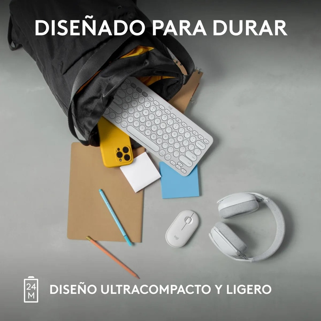 Mouse Logitech wireles M350S Pebble Mouse 2 White Wireless RF - BT 4000DPI 910-007047