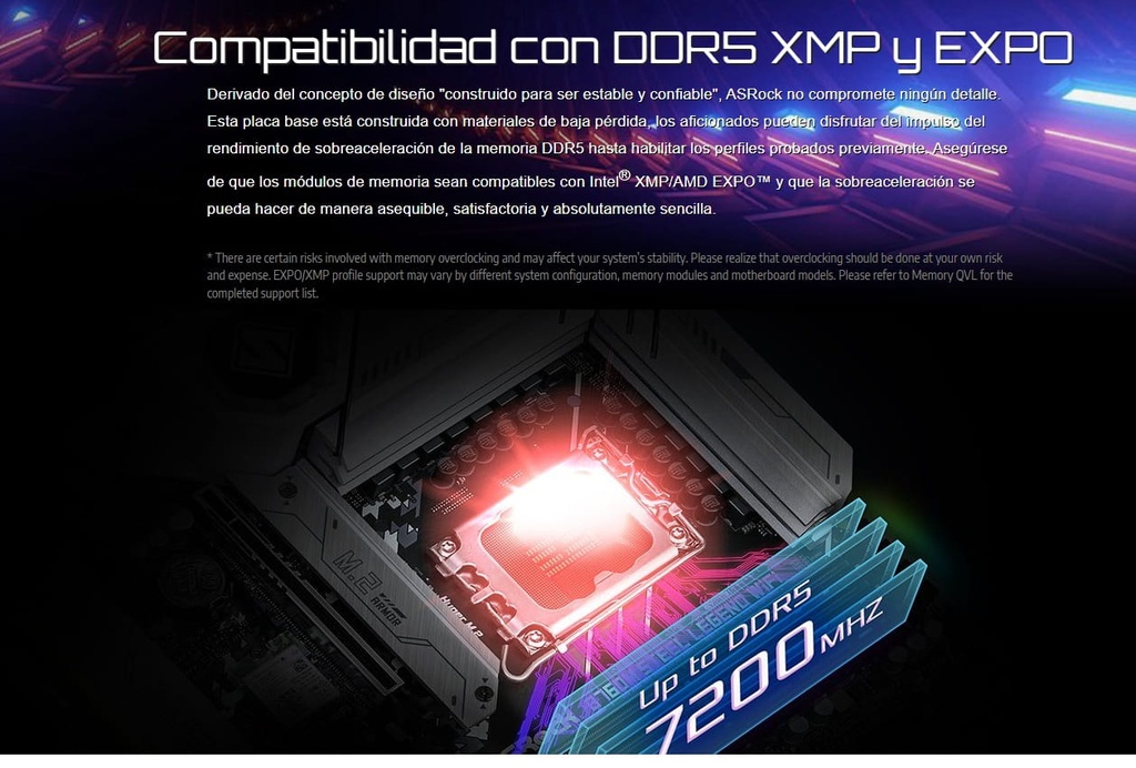 Tarjeta Madre ASROCK B760M Steel Legend 14va LGA1700 4DDR5 WIFI HDMI DP M.2 15USB PCIE5.0 mATX