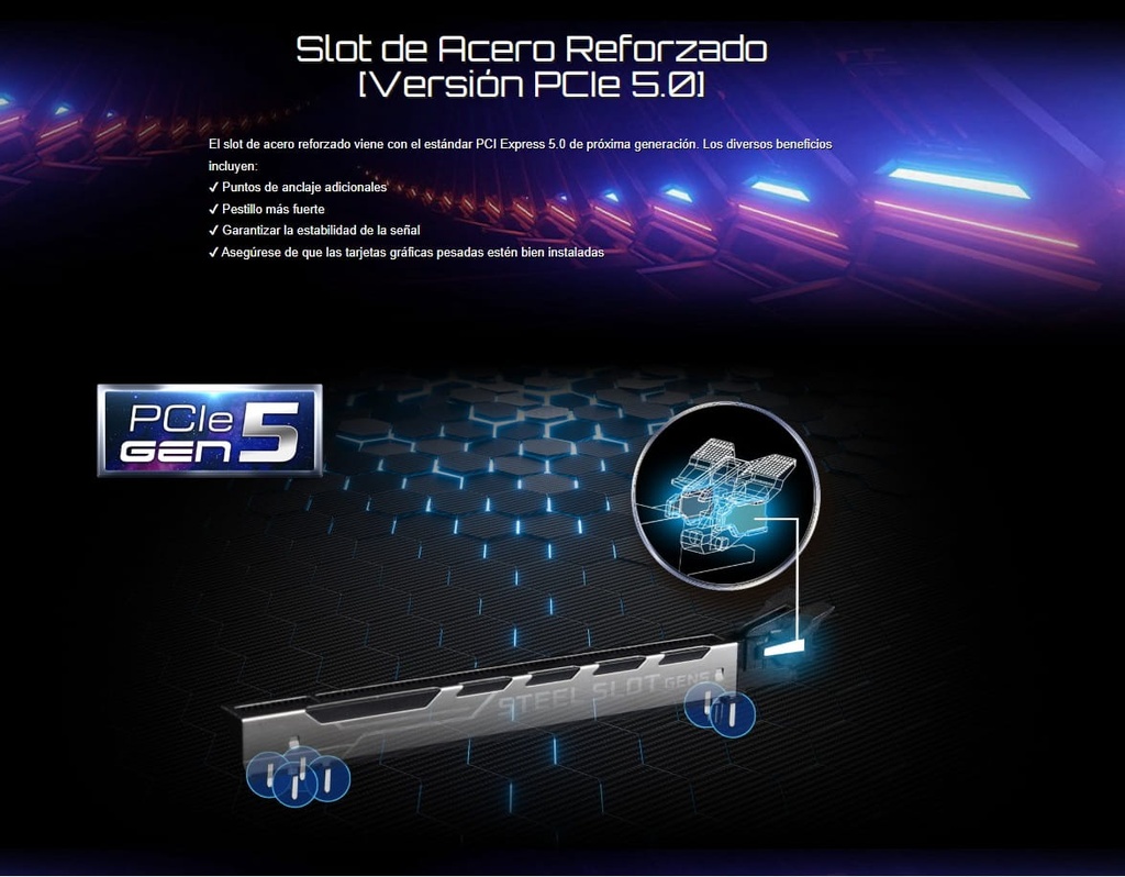 Tarjeta Madre ASROCK B760M Steel Legend 14va LGA1700 4DDR5 WIFI HDMI DP M.2 15USB PCIE5.0 mATX