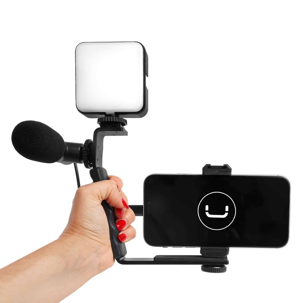 Kit UnnoTekno influencer Pro + vlogging kit Compatible con teléfonos y cámaras PH1902BK