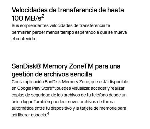 Memoria Sandisk Micro Sd 128Gb Ultra con adaptador UHS-I C10 100MB/s SDSQUNR-128G-GN3MA