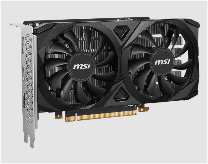 TARJETA DE VIDEO MSI GEFORCE RTX 3050 VENTUS 2X 6GB GDDR6 96bit HDMI DP PCIe 4.0 2VENT 912-V812-201