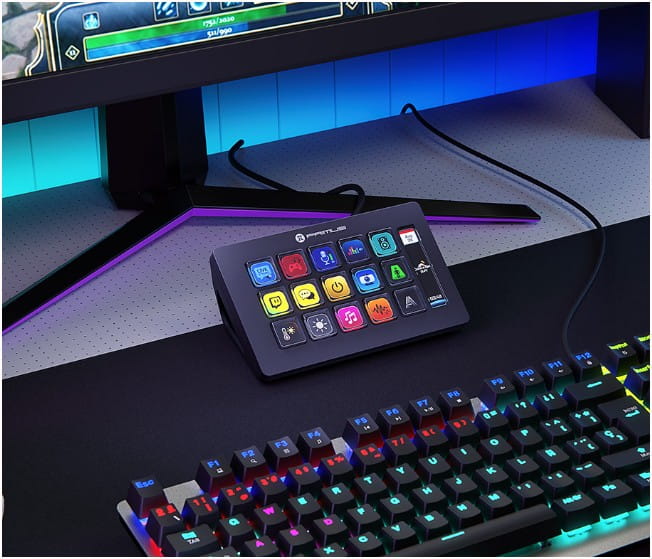 Stream Deck LCD Primus Imperium 15T con 15 Teclas Macro LDC PSD-90BK