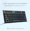 TECLADO GAMING REDRAGON HORUS MINI PRO K632RGB-PRO RED RGB 60% SWITCH RED 2.4GHZ/BT/USB-C