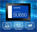 Disco Duro Sólido Adata 1TB SU650 2,5Inch SATA III Hasta 520MB/s ASU650SS-1TT-R