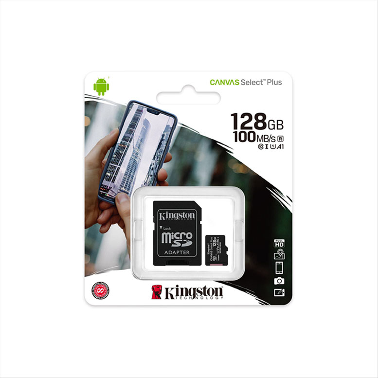 Memoria Kingston Micro Sd 128gb Canvas Select Plus Class 10 Con Adaptador SDCS3