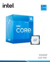 Procesador Intel Core I5-12400F 2.50Ghz up to 4.40Ghz 6 Nucleos 12 Subprocesos 18mb TDP 65w/117w Ddr4-3200 DDR5-4800  FCLGA1700 12va Generacion
