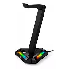 Soporte Stand Genius de Audifono GX-UH100 RGB Light con 4P USB (2 Tipo A y 2 Tipo C)