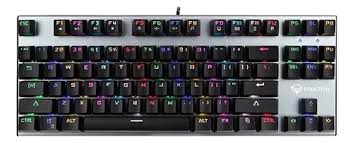 Teclado Gamer Meetion MT-MK04 Black Mecanico RGB Switch Blue