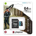 Memoria Kingston Micro Sd 64gb Canvas Go! Plus Class 10 Up to 170Mb/s Read Con Adaptador Ideal Celulares
