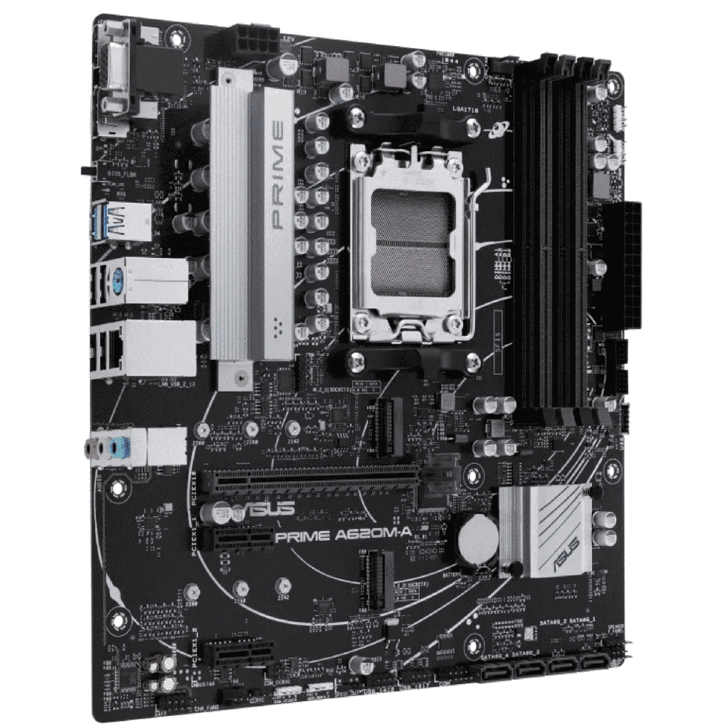Mbo Asus Prime A620m-A CSM AMD Ryzen 7000 4DDR5 VGA HDMI DP PCI-e4.0 2M.2  USB3.2