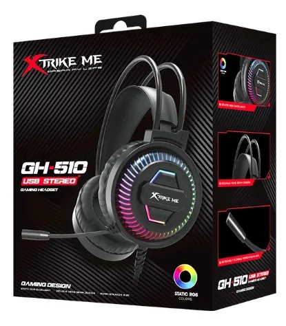 Audifono Gaming Xtrike-Me GH-510 Sonido Stereo Altavoz 50mm Microfono Omnidireccional