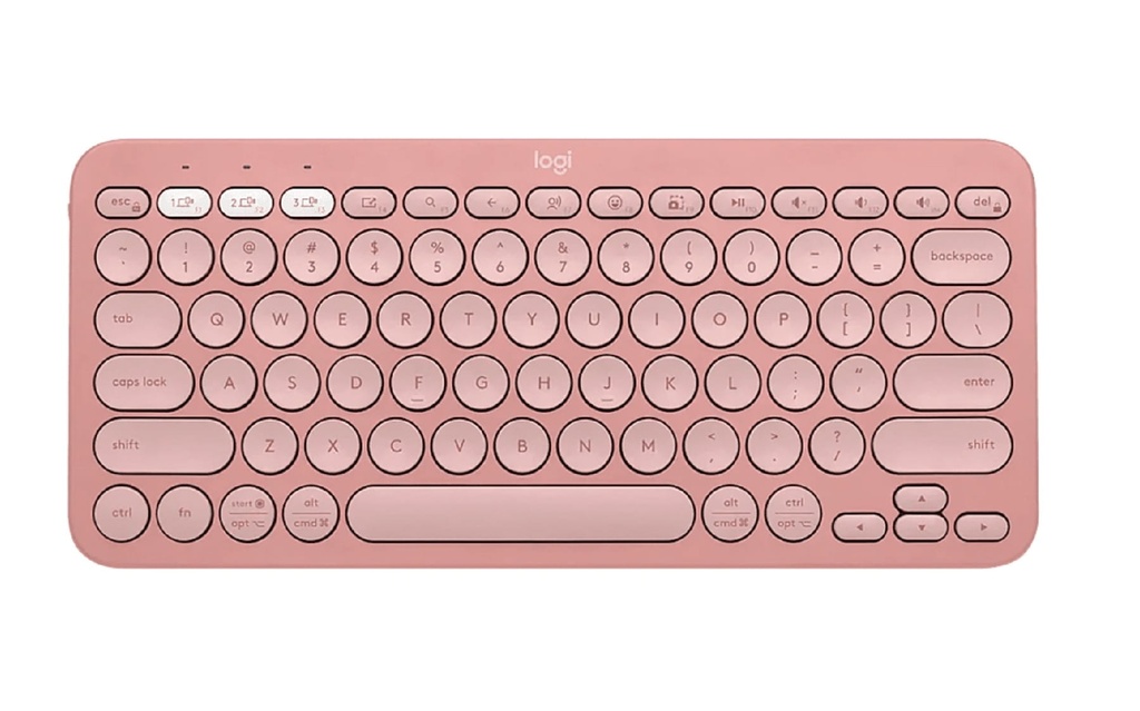 Teclado LOGITECH PEBBLE KEYS 2 K380S Wireless SP Rosa 920-011785