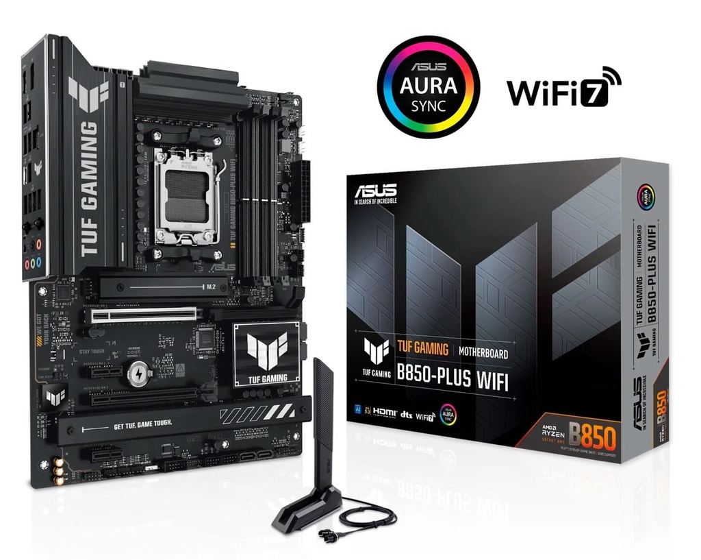 MBO ASUS TUF B850-Plus Wifi AM5 AMD Ryzen 9000 DDR5-8000Mhz BT DP HDMI 10usb PCIe 5.0 ATX