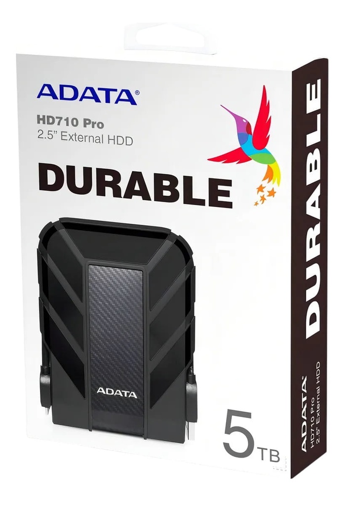 Disco Duro Externo Adata 5tb HD710 Pro USB3,2 Gen 1 Black Antishock Water Resist