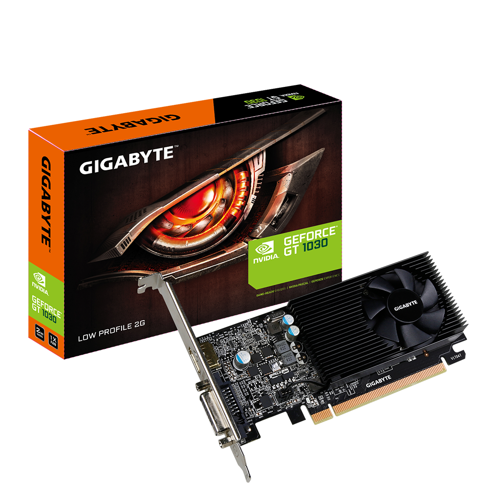 Tarjeta De Video GIGABYTE GT-1030 2GB Low Profile D4 GDDR4 PCI-EX. 3.0  GV-N1030D4-2GL