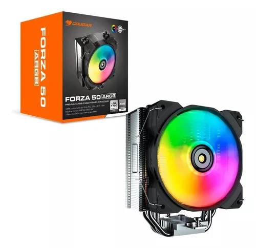 CPU COOLER Cougar Forza 50 ARGB Enfriamiento por aire 1 fan LGA1851 AM5 3MFZR50.0001
