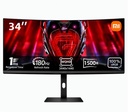 Monitor Xiaomi 34 G34WQi CURVO WQHD 3440x1440 180Hz 1ms FreeSync premiun 100% sRGB Black