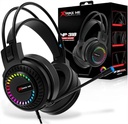 Audífonos Xtrike-Me HP-318 Estéreo con Micrófono, RGB, USB + Jack 3.5mm, Cable 1.8m Negro