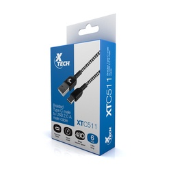 [LT0113] Cable USB 2.0 A M to USB Type C m braided  XTECH - XTC511 