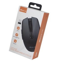 [LT4449] Mouse Xtrike Me GW-224BK Optico/6 Botones/Wireless 2,4Ghz/Bluetooth 5.2/Distancia 10m/DPI 800-1600/Black
