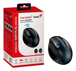 [LT4455] MOUSE GENIUS WIRELESS ERGO 8300 GRIS/ VERTICAL / SILENCIO / 7 BOTONES /RF 2.4GHZ / PILA AA X 1