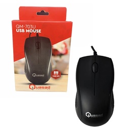 [LT4873] Mouse Quasad QM-703U con Cable USB Black 1000DPI