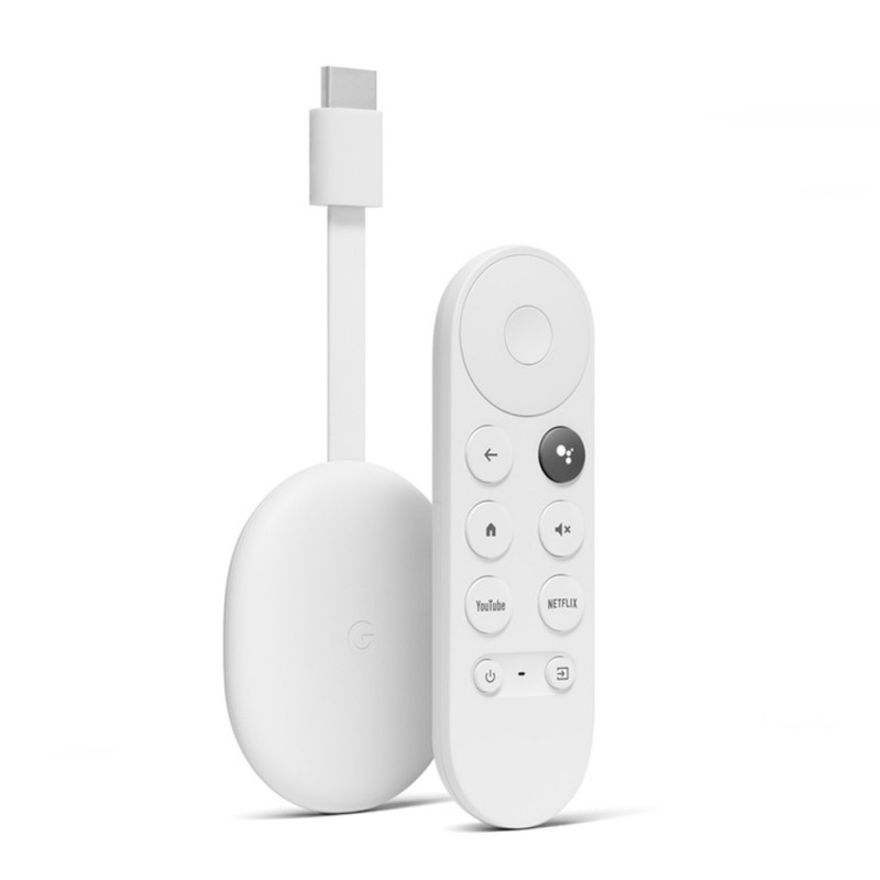 Chromecast 4 con Google Tv Blanco-nieve Wifi Bt Dollby Vision Hdr10 Hdmi Alimentador Usb-c