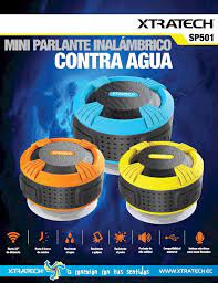 Parlante Xtratech Inalambrico SP501 Amarillo Bluetooth a prueba de agua 