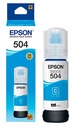 Tinta EPSON STYLUS 504 Cyan para L4150/L4160/L6161/L6171/L6191