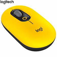 Mouse Logitech POP Silent Touch Wireless Bluetooth Amarillo 910-006543