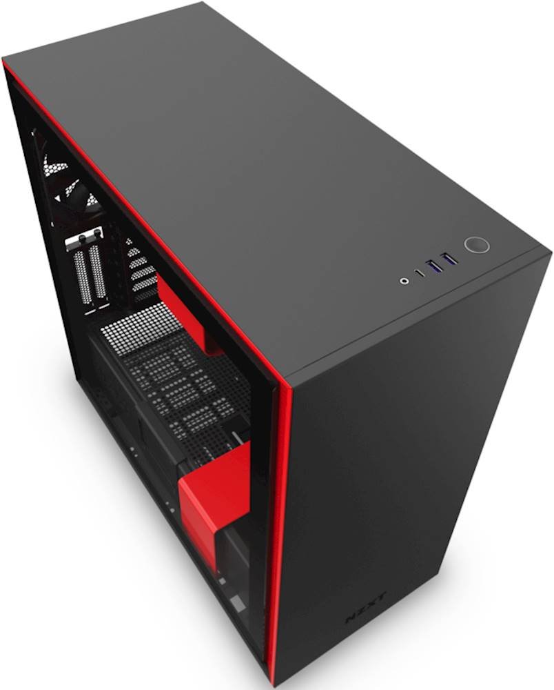 CASE Gaming NZXT H710 Mid Tower ATX Black/Red  CA-H710B-BR  100015626  