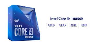 Proc. Intel Core I9-10850k 10magen 3.60-5.20ghz 20mb 10nucleos-20hilos Ddr4 2933 Up To 128gb Lga1200