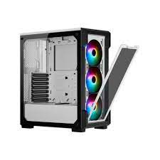 Case Corsair iCUE 220T RGB Blanco VIDRIO TEMPLADO MID TOWER CC-9011191-WW